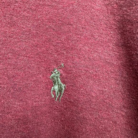Polo Ralph Lauren XLT Burgundy Quarter Zip Pullover Cotton Blend - Picture 4 of 6